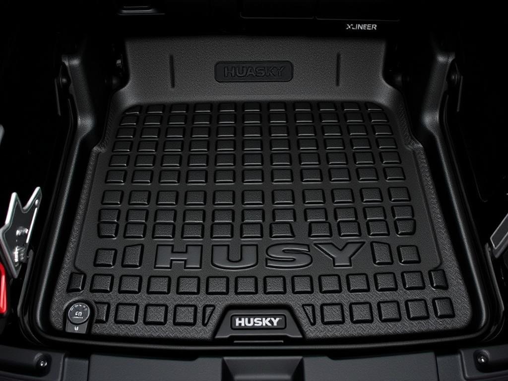 Husky Liners X-Act Contour floor mats for Jeep Wrangler Unlimited 2023 showing rubberized texture Husky Liners X-Act Contour floor mats for Jeep Wrangler Unlimited 2023 showing rubberized texture