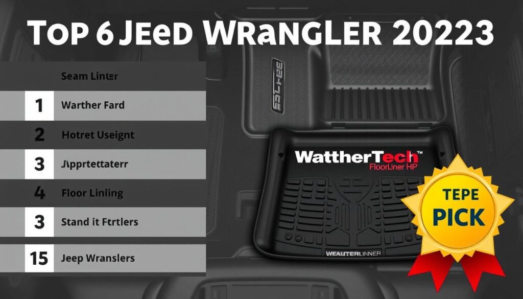 Top 8 floor liners for Jeep Wrangler Unlimited 2023 arranged in ranking order Top 8 floor liners for Jeep Wrangler Unlimited 2023 arranged in ranking order
