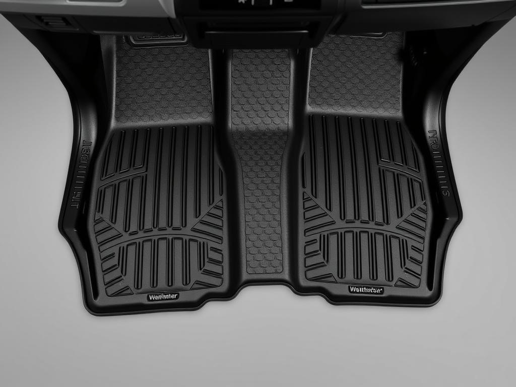 WeatherTech custom all-weather mats for Toyota 4Runner 2024 showing coverage WeatherTech custom all-weather mats for Toyota 4Runner 2024 showing coverage