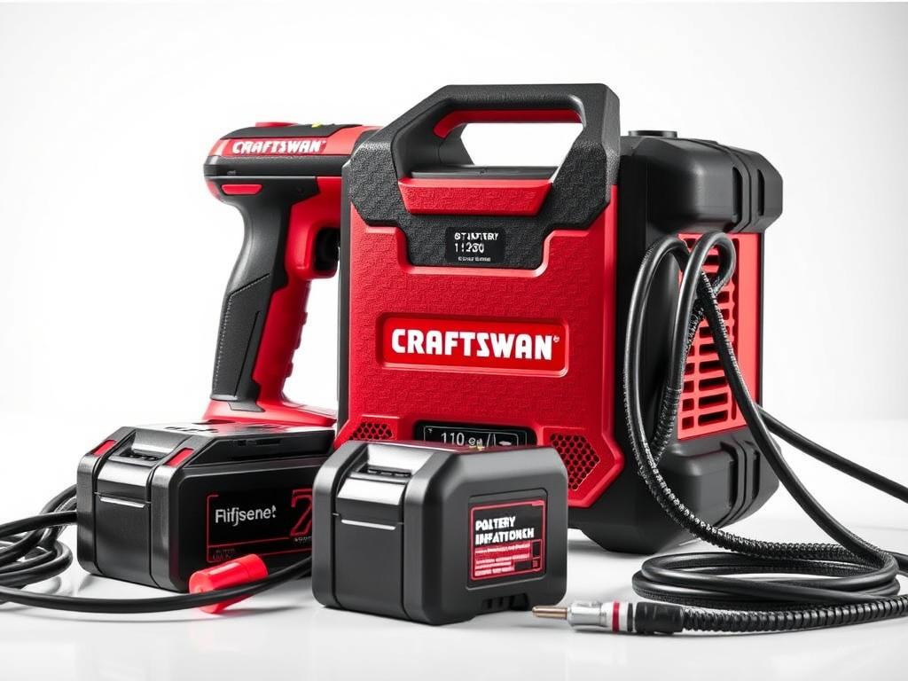 Craftsman V20 Cordless Inflator with multiple power cords Craftsman V20 Cordless Inflator with multiple power cords