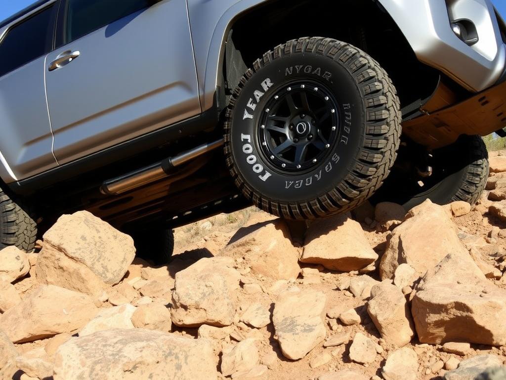 Goodyear Wrangler Duratrac tire on a Toyota 4Runner